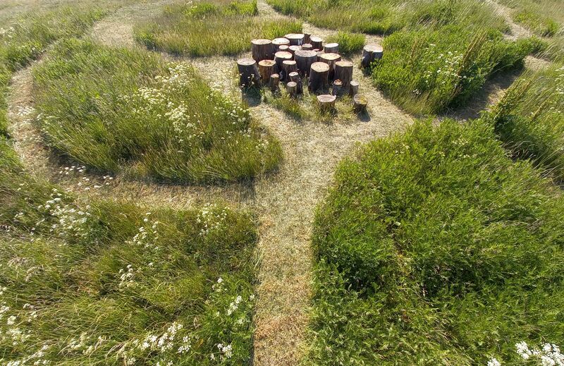 Meadow Traces - a Land Art by Ivan Juarez